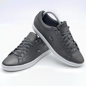 Lacoste Straightset Womens Size 8.5 Metallic Gray Court Sneakers Liquid